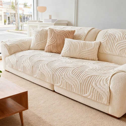 Luxury plush sofa - luxury, cover