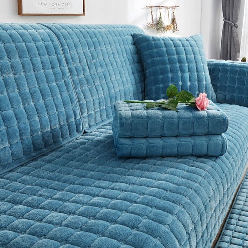 Soft plush sofa seat cover - soft,