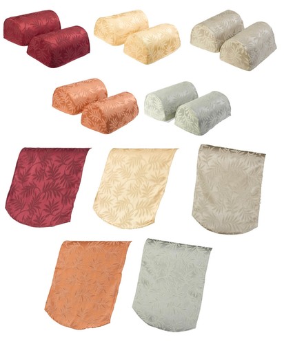 Leaf pattern round arm caps - leaf,